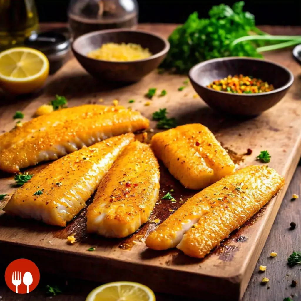 Coated fish fillets ready for frying.