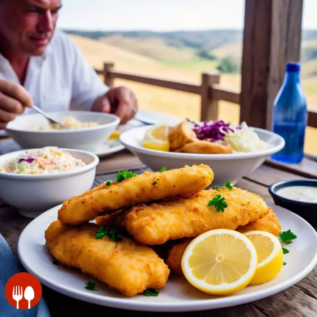 a man enjoying crispy and delicious hillbilly fish