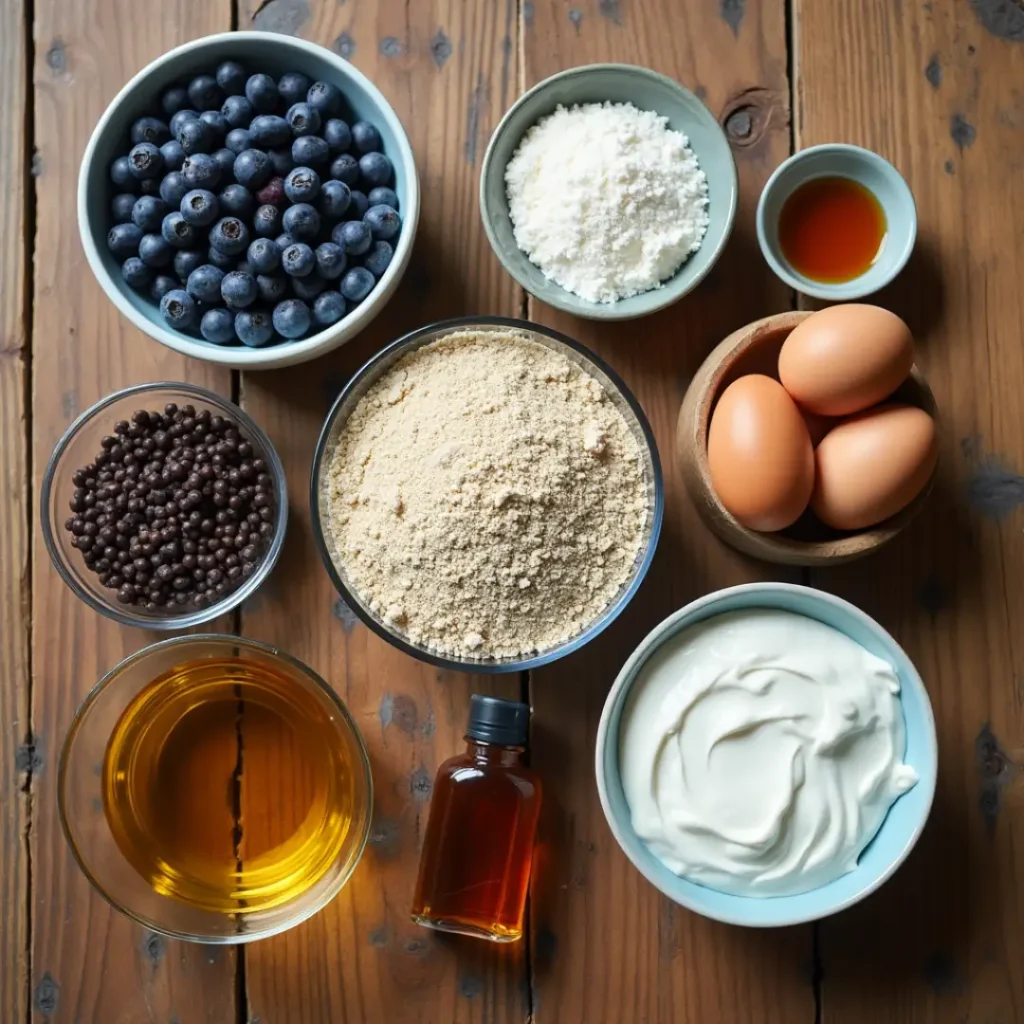 Blueberry Lentil Bread ingredients