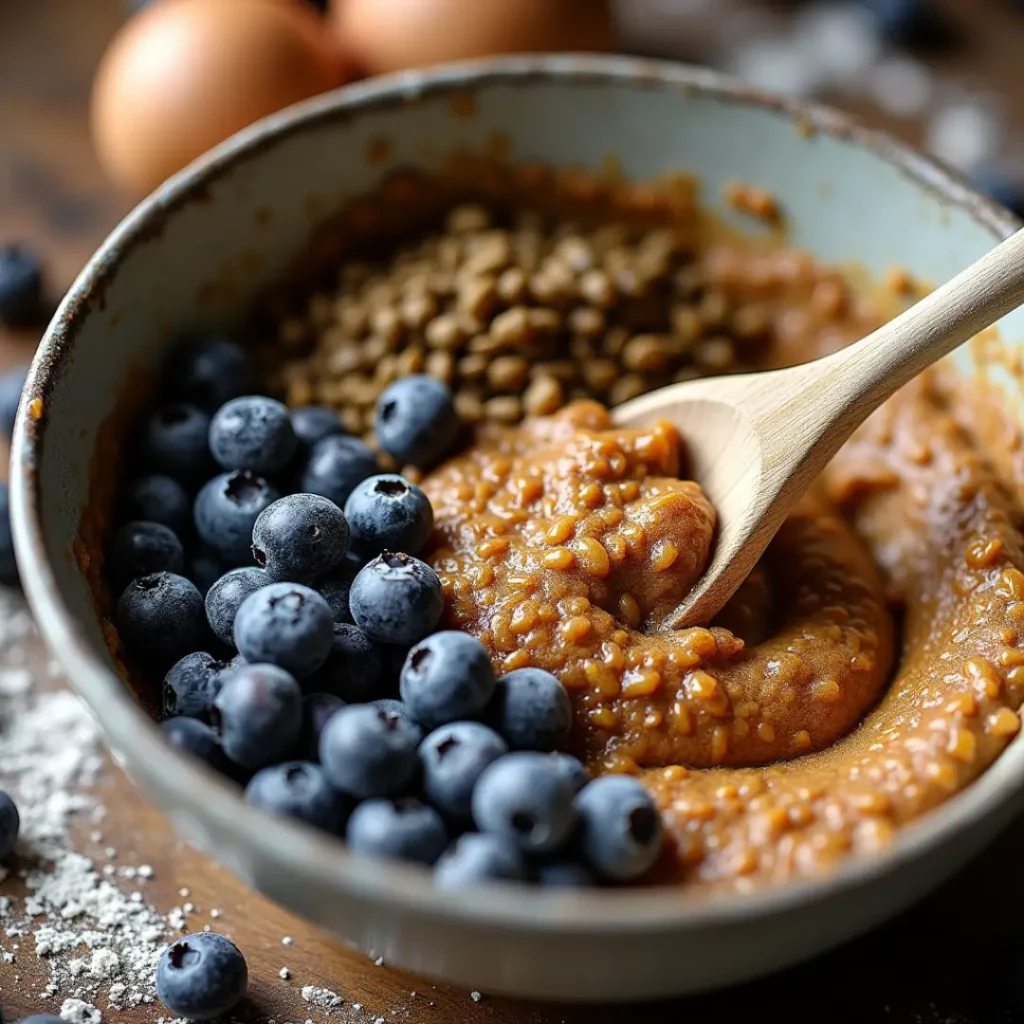 Blueberry Lentil Bread steps