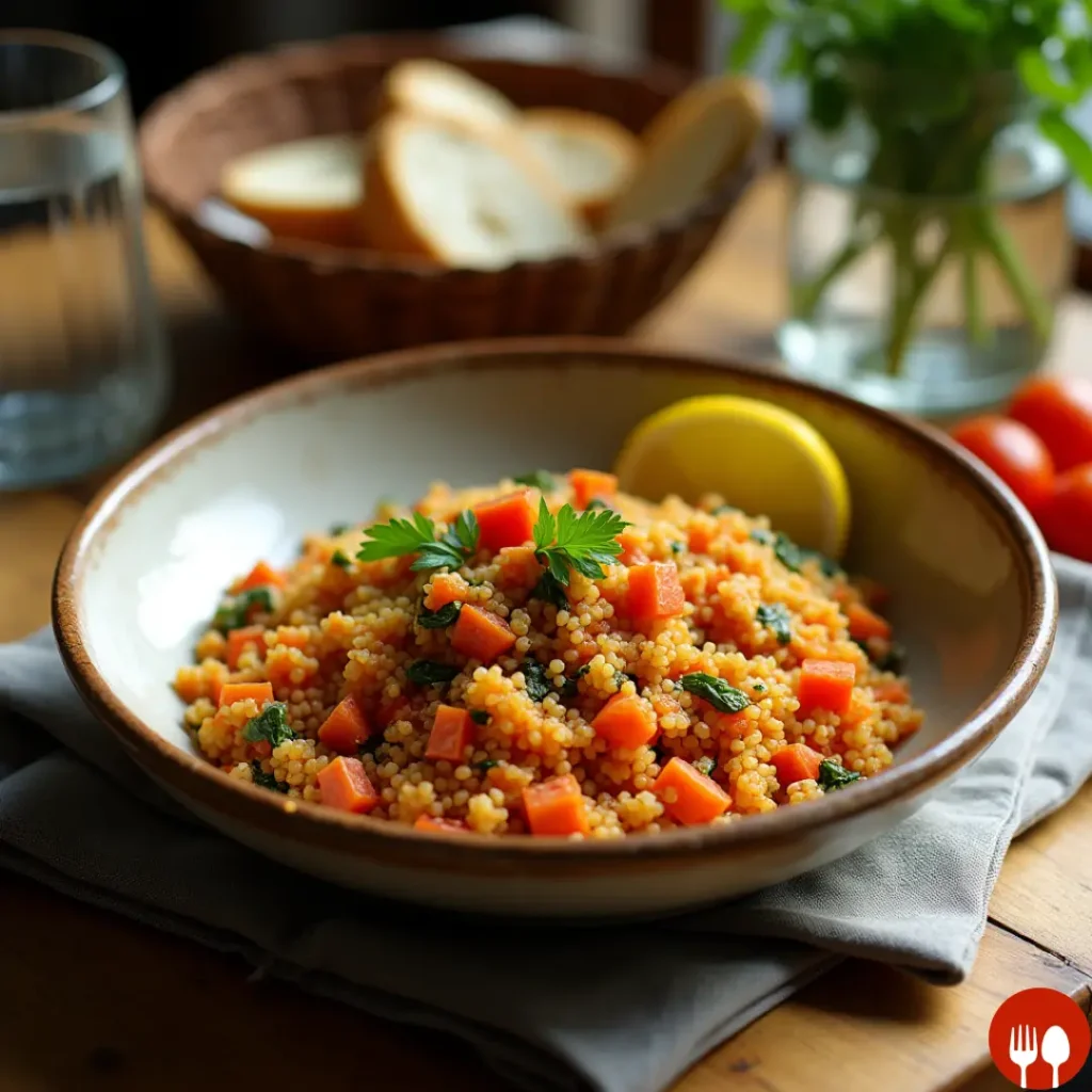 carrot and spinach recipes with couscous and tomatoes