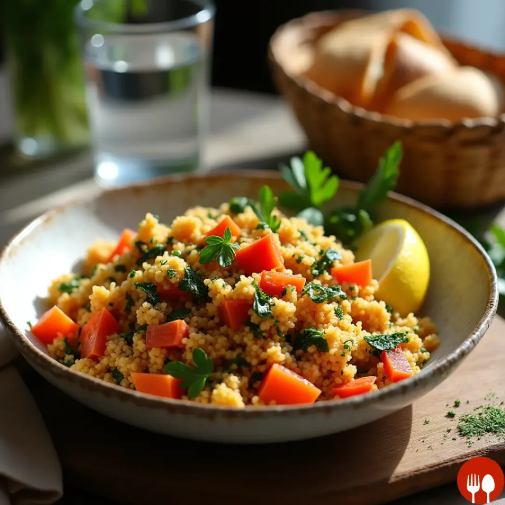 carrot and spinach recipes with couscous and tomatoes