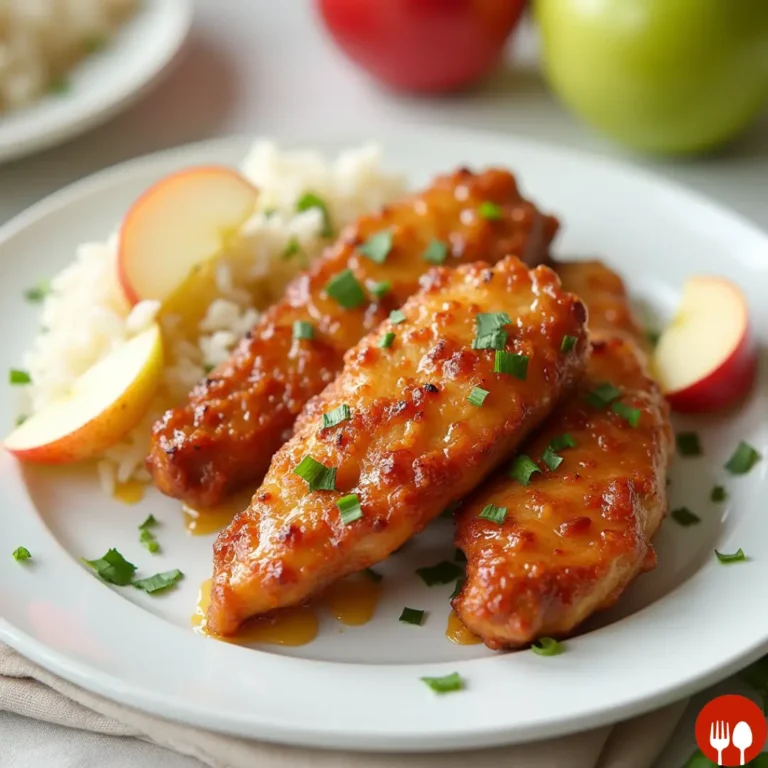 apple and honey-glazed chicken tenders recipe