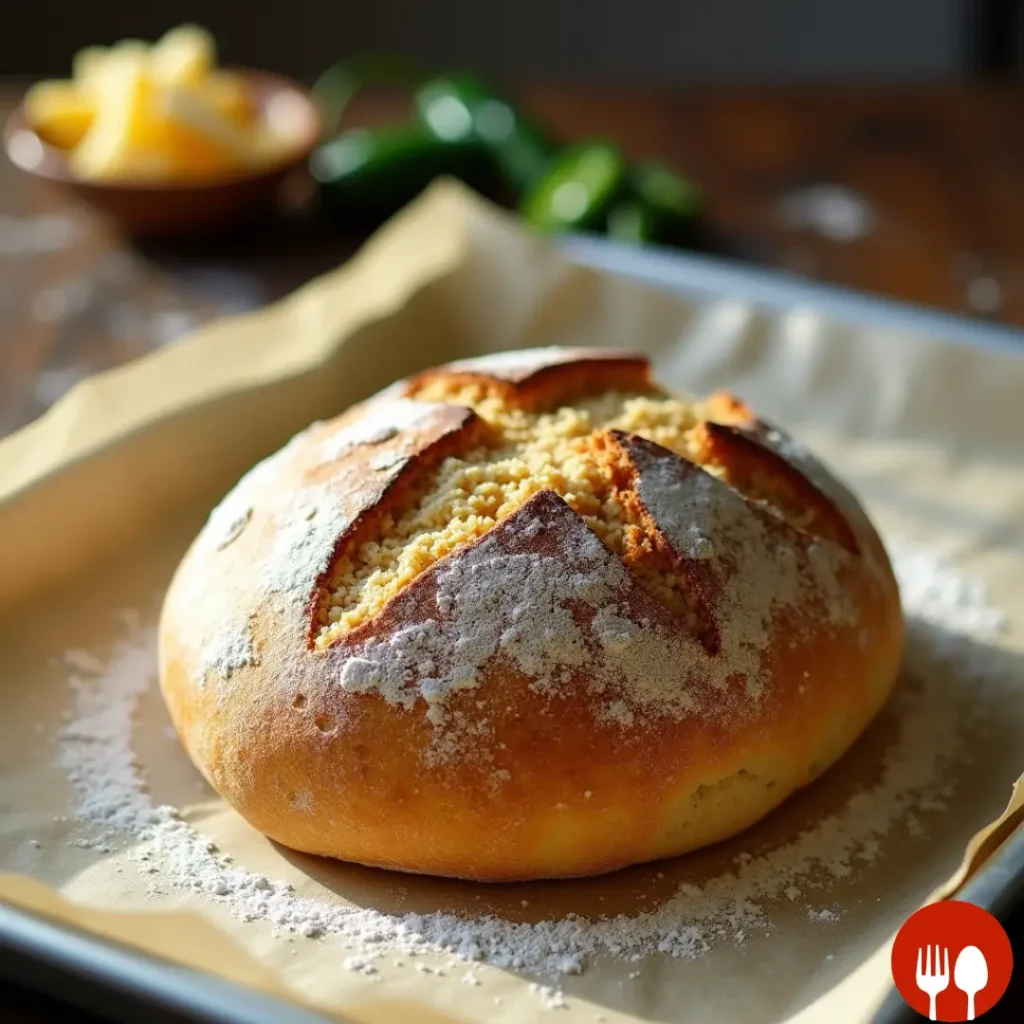 Vegan Jalapeño Cheese Artisan Bread