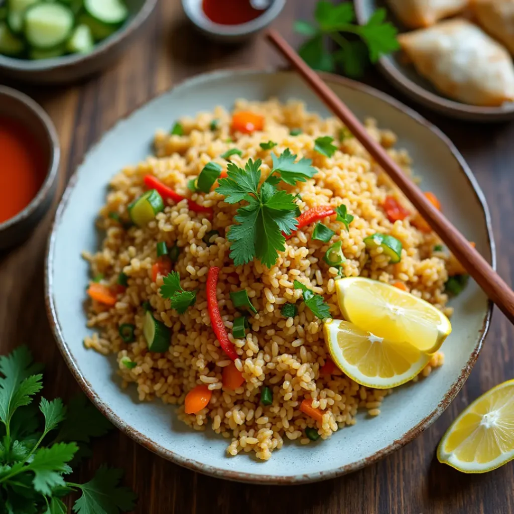 Southeast Asian Brown Rice with Vegetables