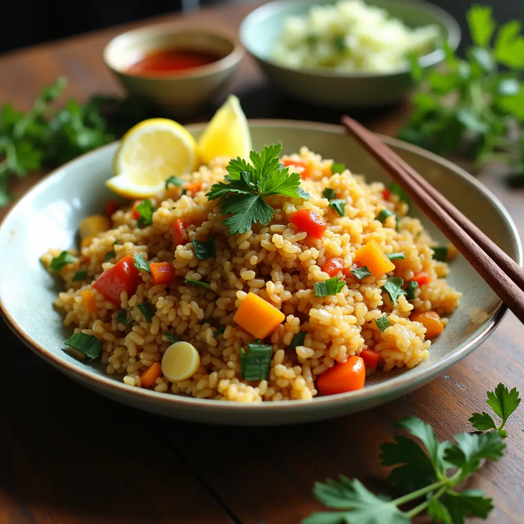 Southeast Asian Brown Rice with Vegetables