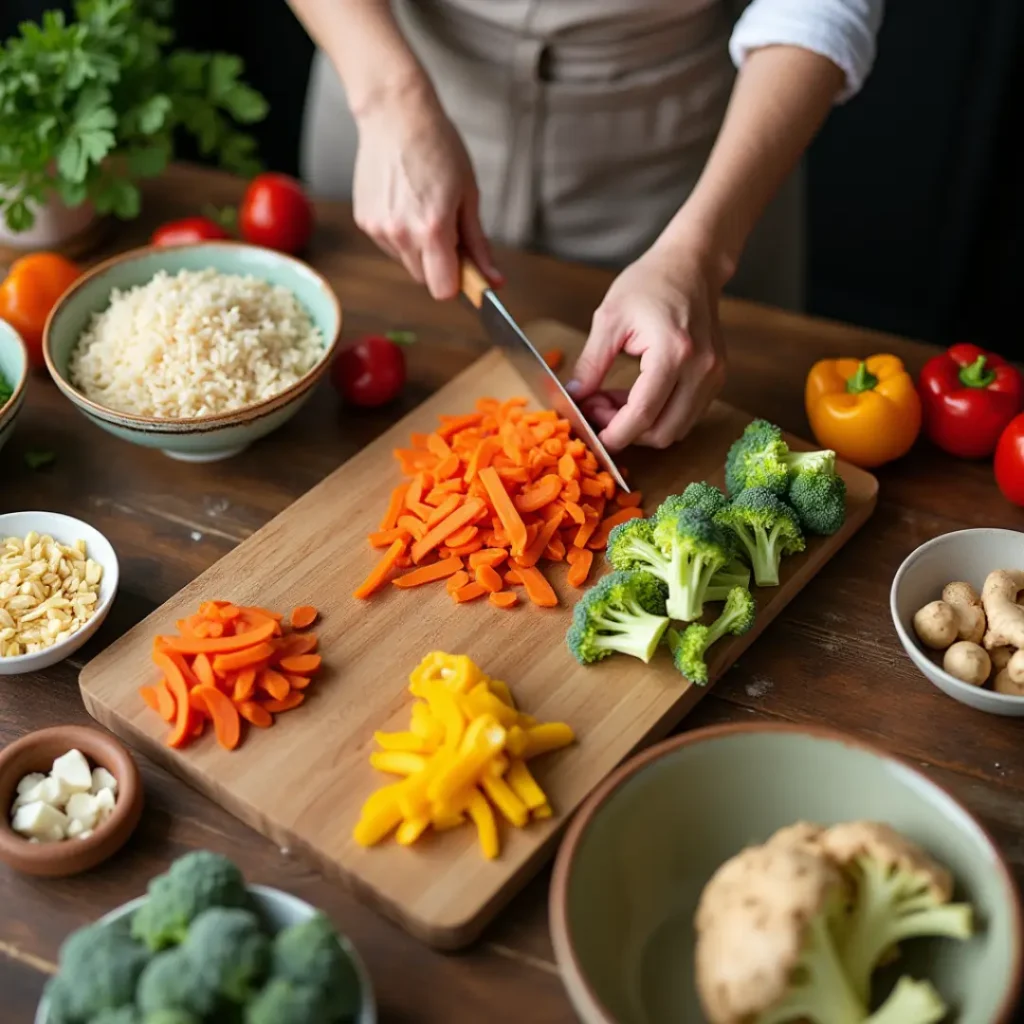 Southeast Asian Brown Rice with Vegetables