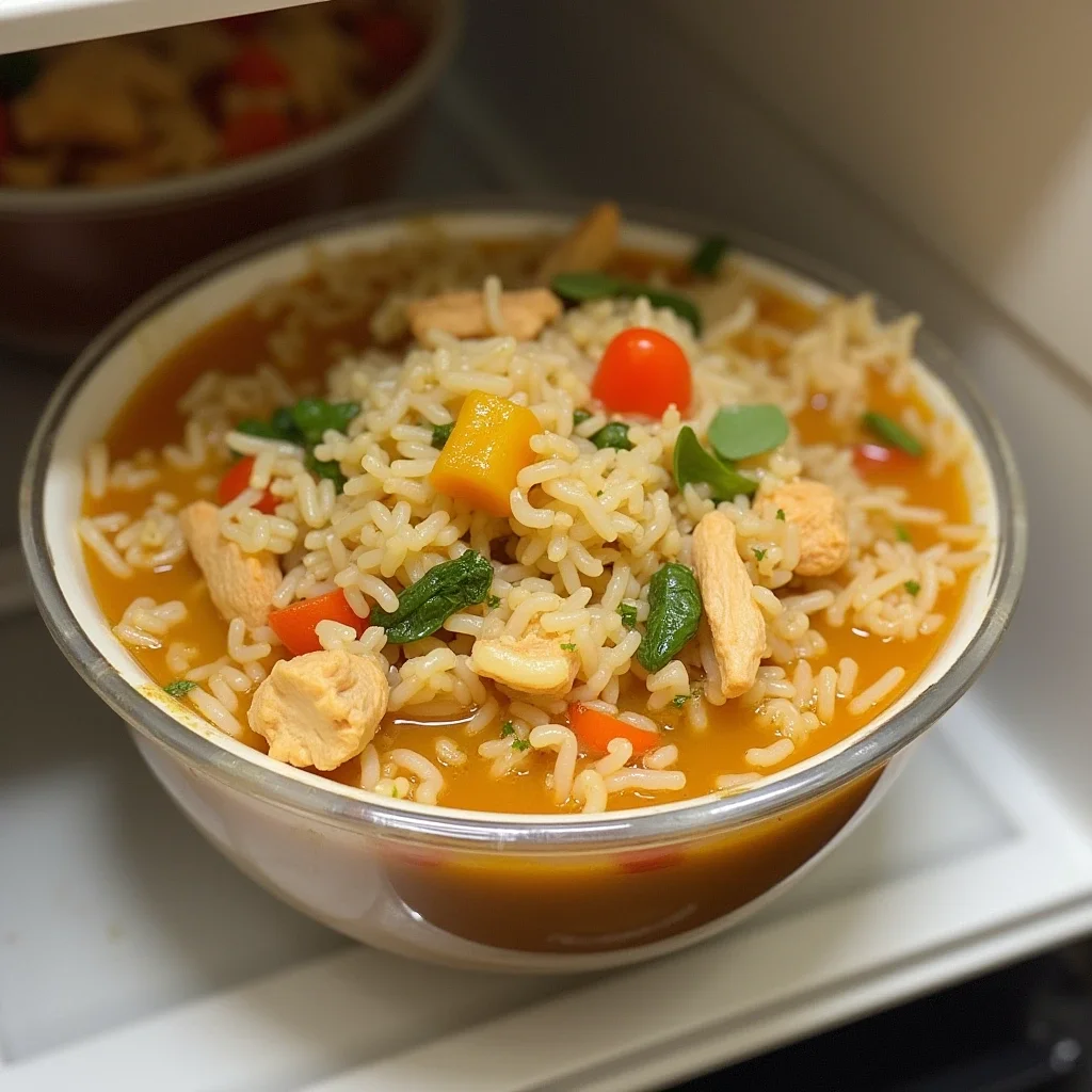 spicy chicken soup with rice