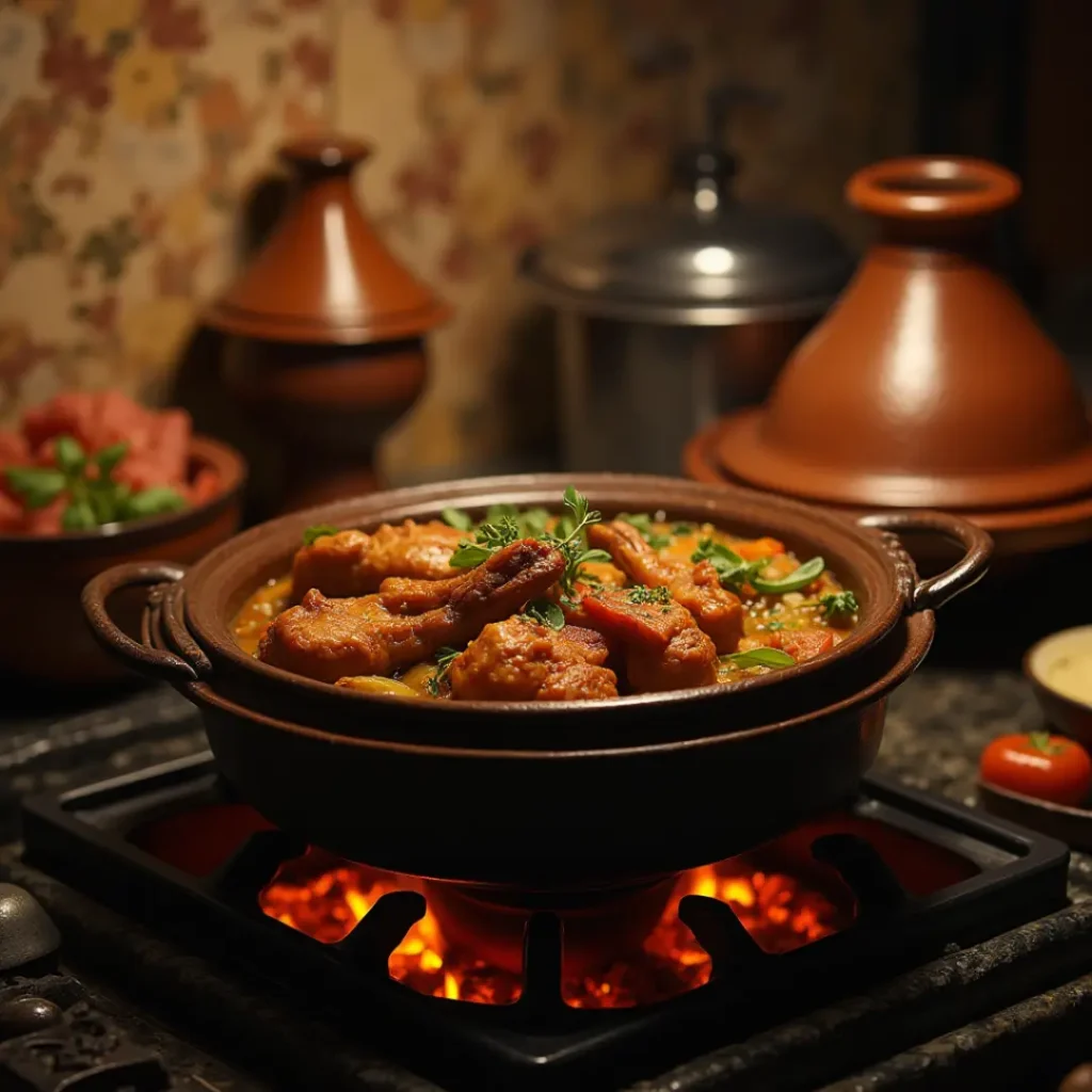 tagine rabbit on fire