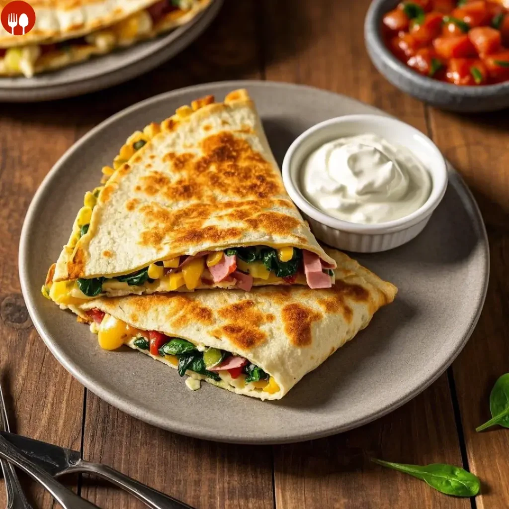 25 Speedy Breakfast Ideas You Can Make in Under 7 Minutes!
20. Ham & Cheese Quesadilla