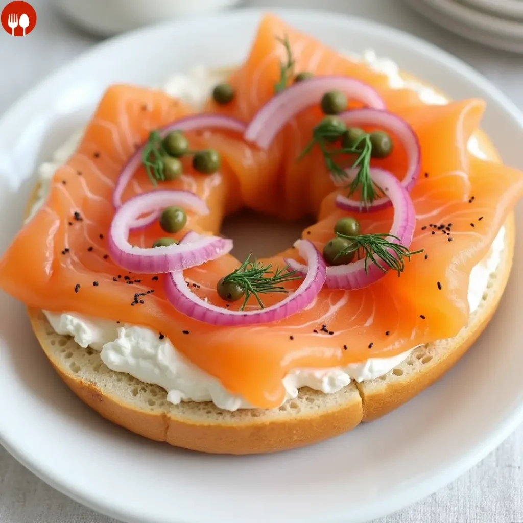 25 Speedy Breakfast Ideas You Can Make in Under 7 Minutes!
7. Bagel with Cream Cheese & Smoked Salmon